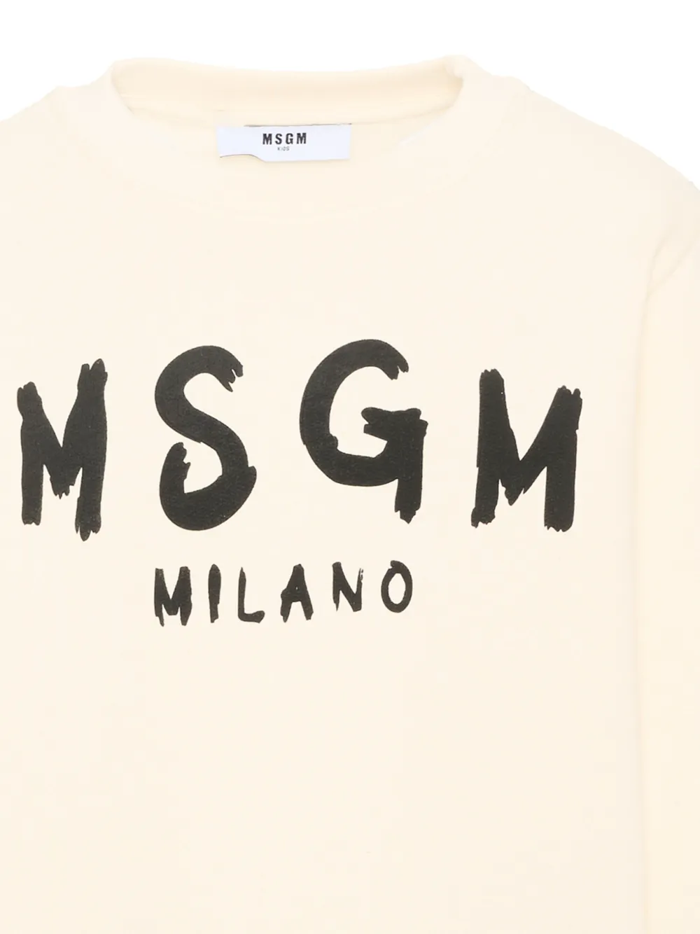 MSGM Kids Sweater met logoprint Beige