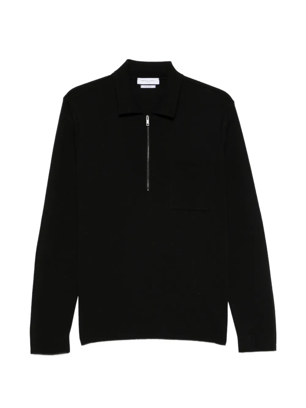Daniele Fiesoli Polo con zip - Nero