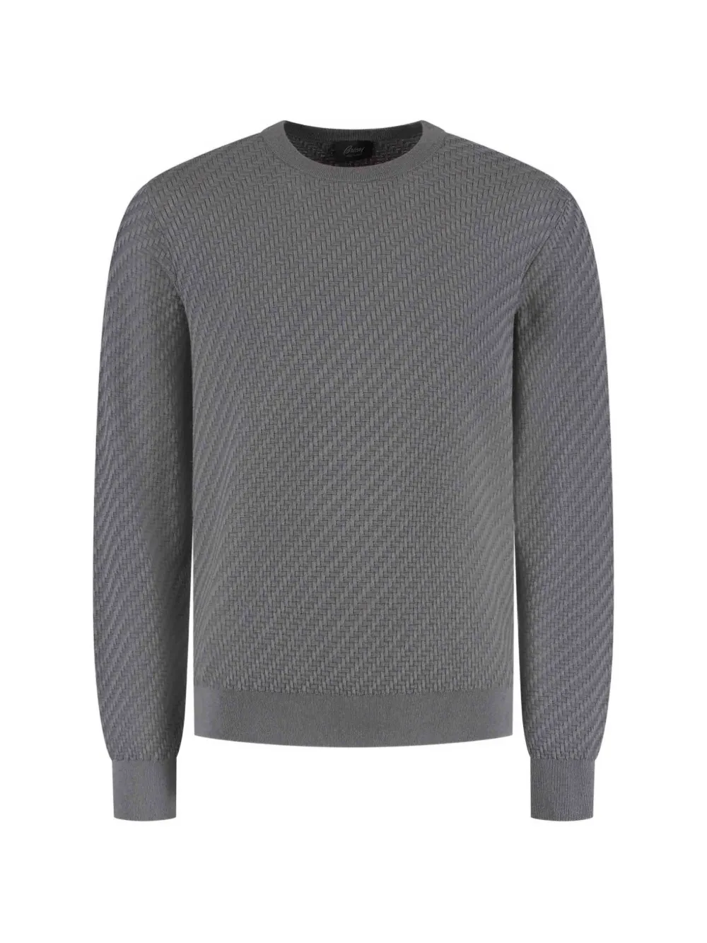 Brioni basket-weave sweater - Grau