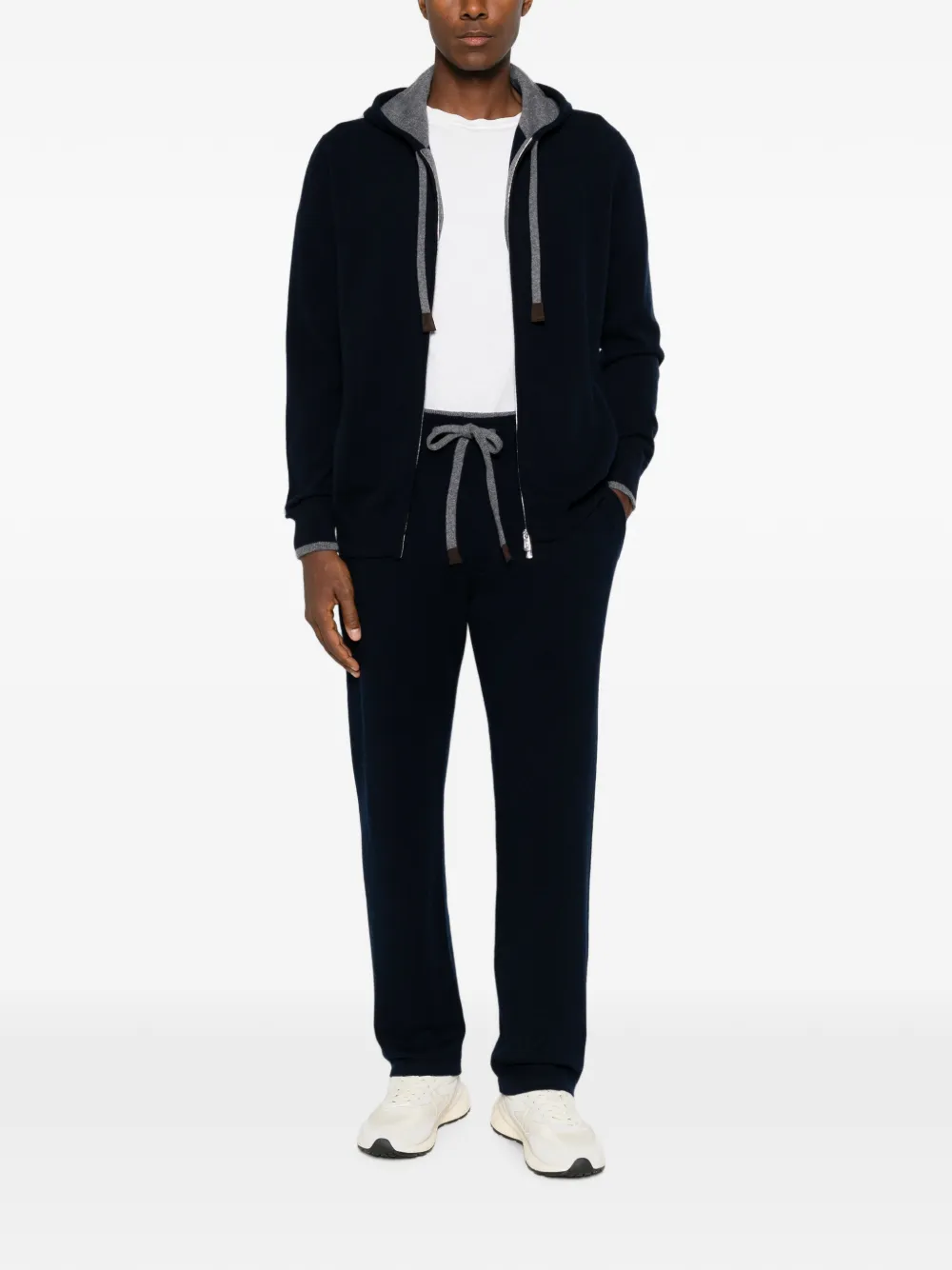 Fedeli Davis trainingsbroek met trekkoord Blauw