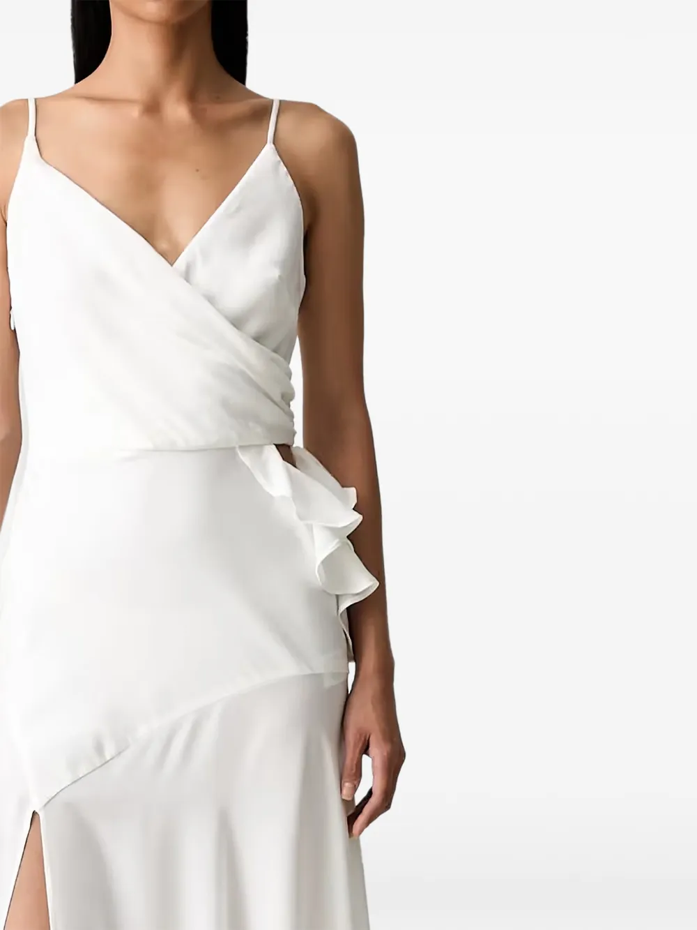 Bardot Sorrel ruffled wrap-style maxi dress - Bianco