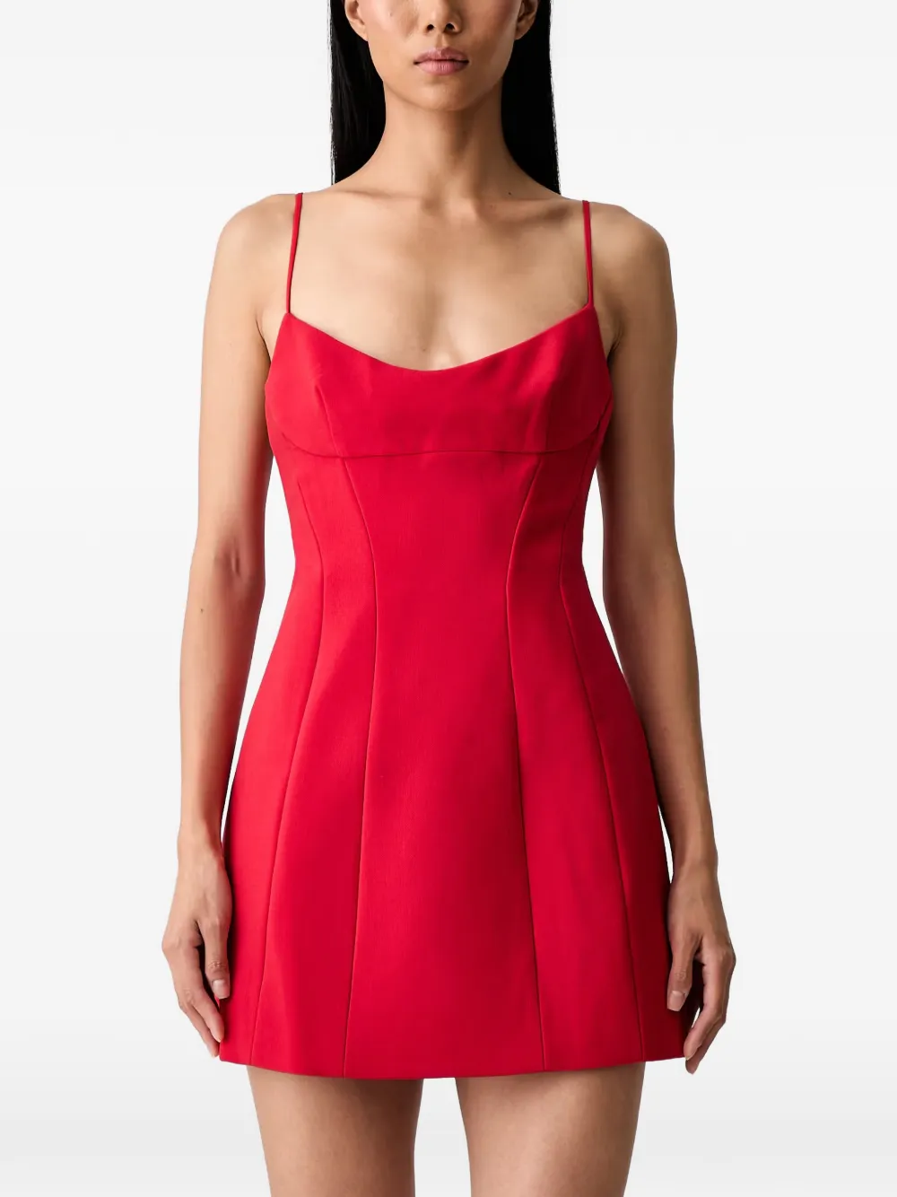 Bardot Branca scoop-neck panelled mini dress - Rot