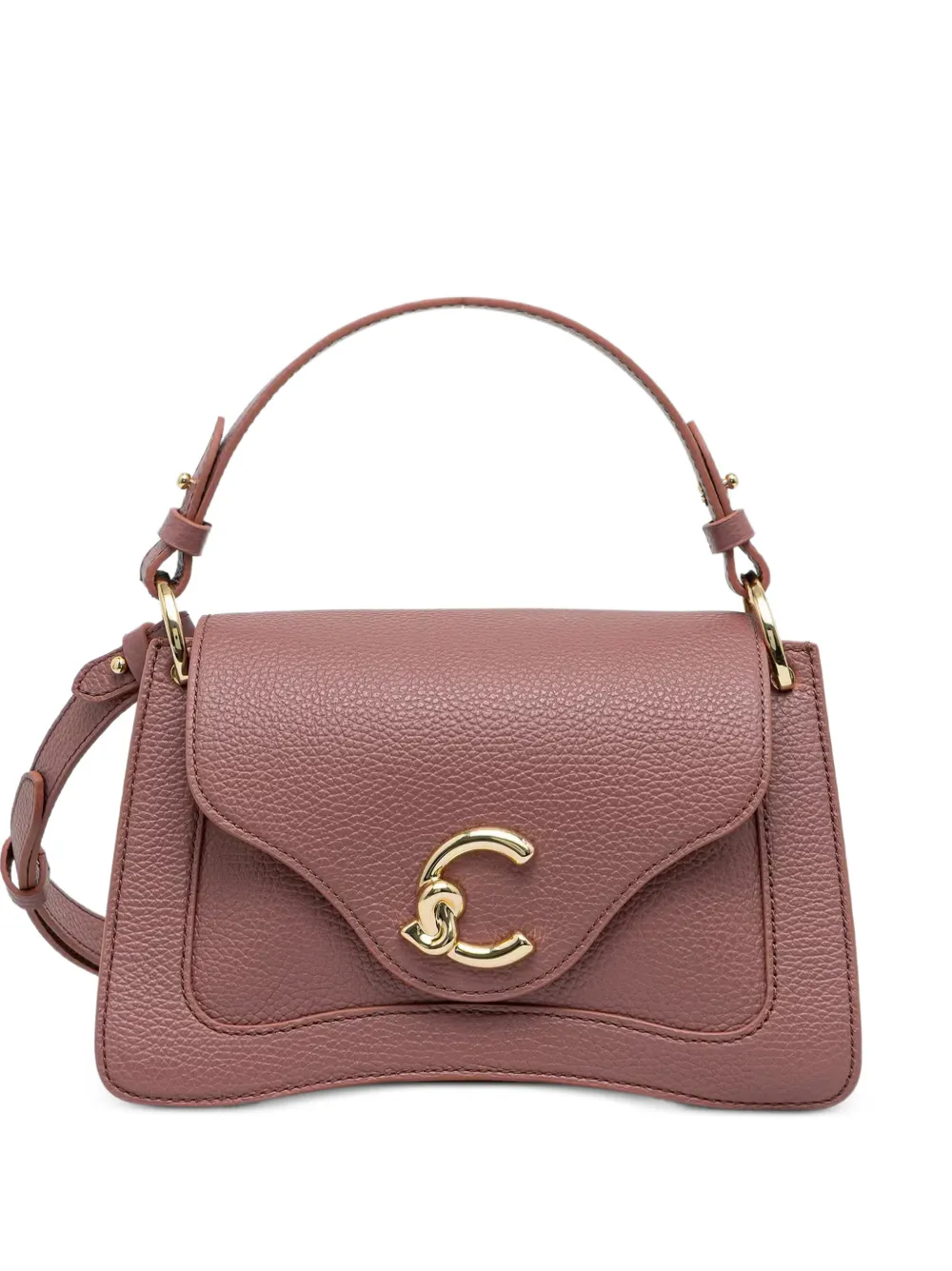 Coccinelle logo-plaque leather crossbody bag - Rosa