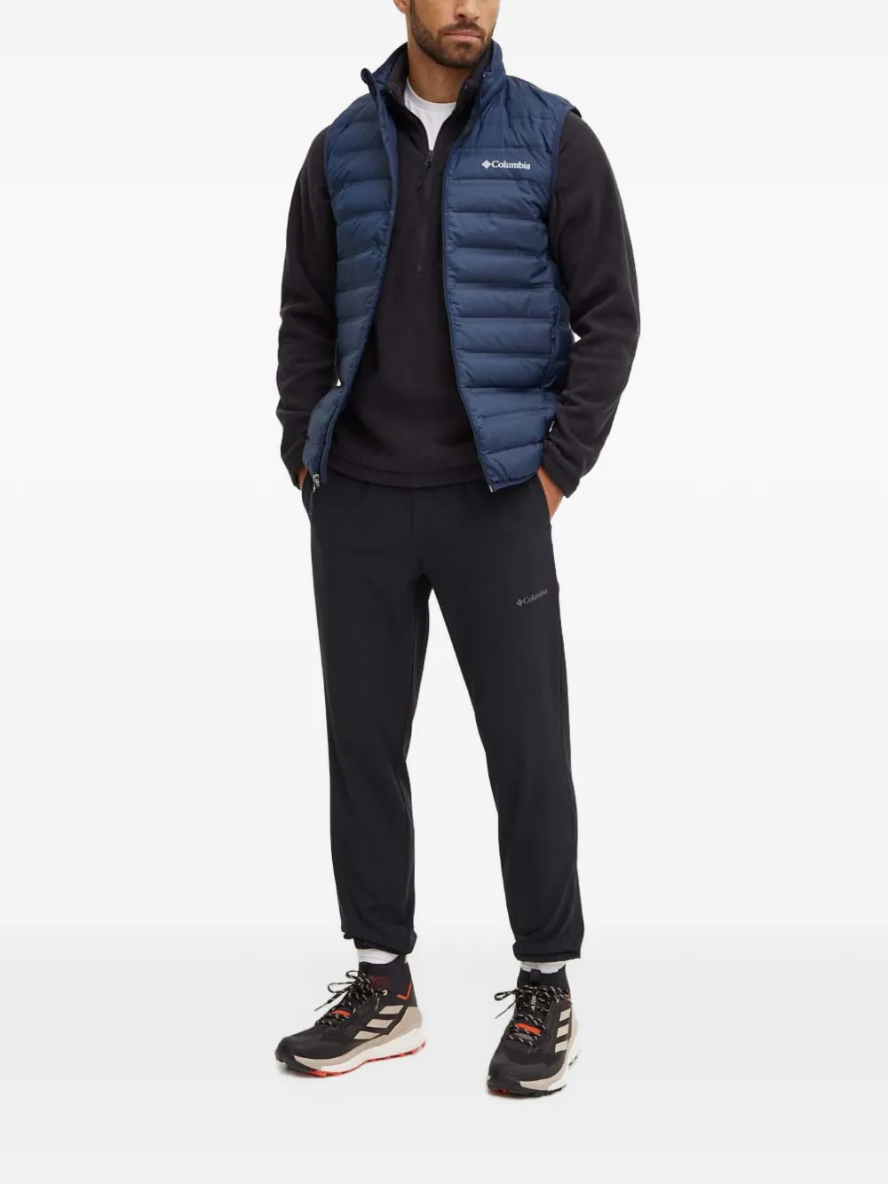 Columbia Trek III fleece trui met kwartrits Zwart