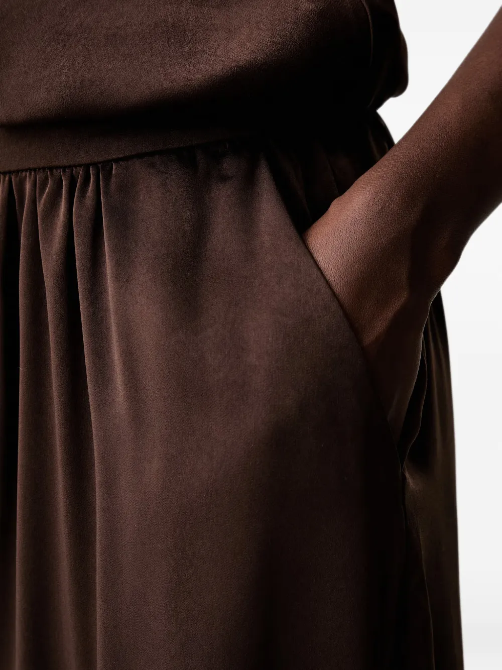 Bardot Nikola broek met gesmockte manchetten Bruin