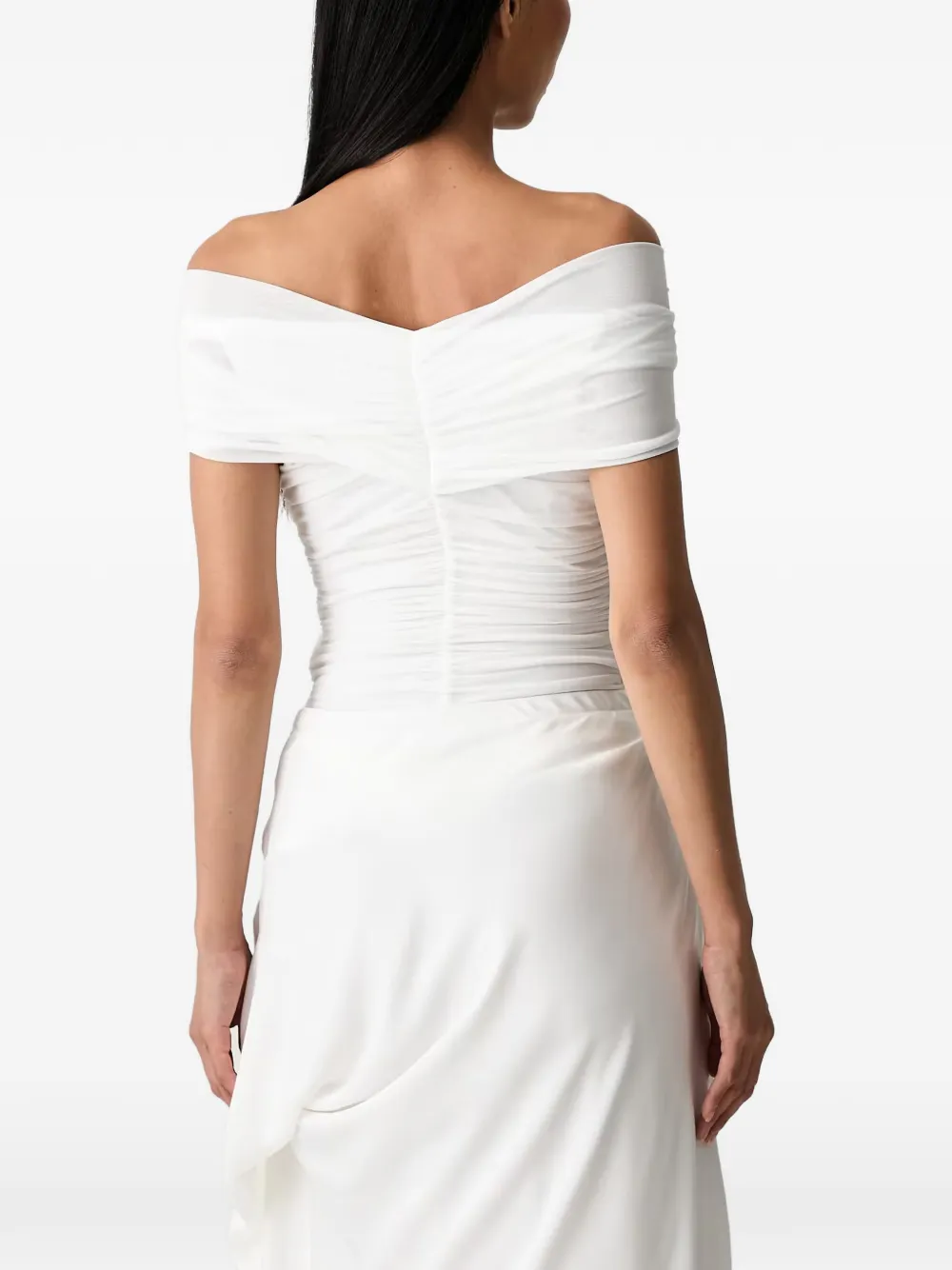 Bardot Top met gedraaid detail Wit