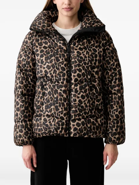 DKNY leopard-print puffer jacket
