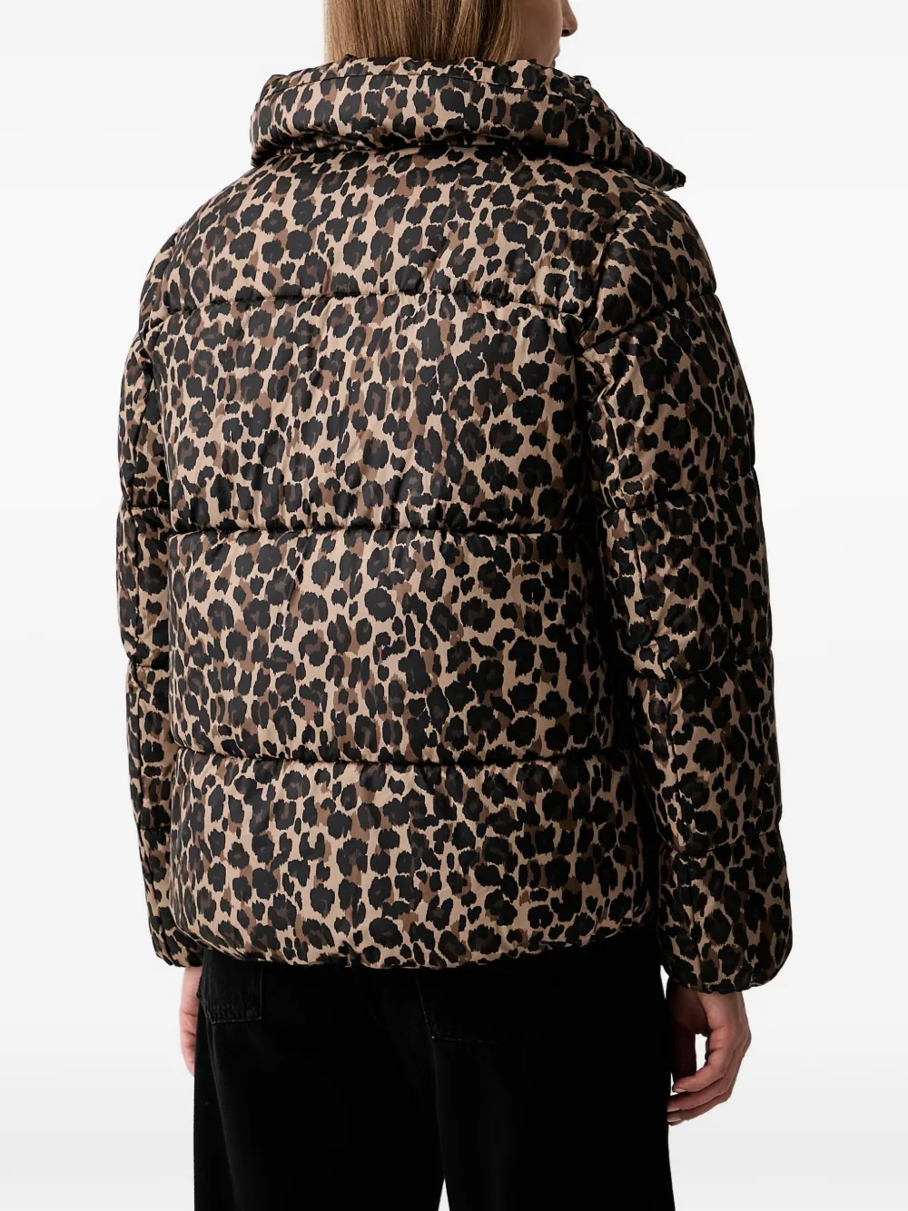 DKNY Donsjack met luipaardprint Beige