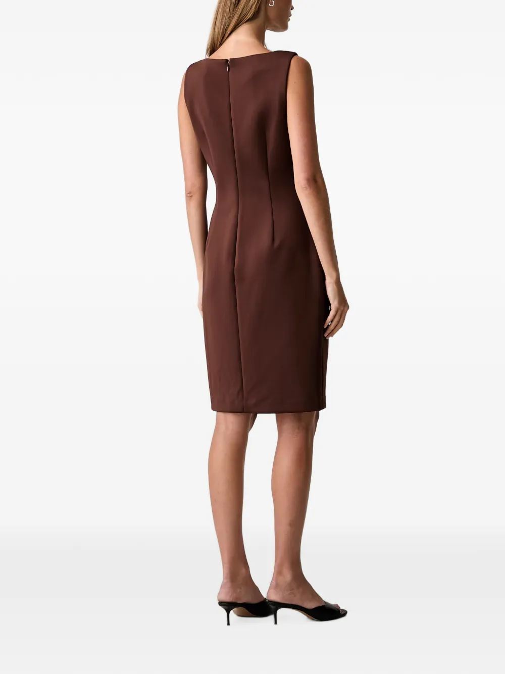 DKNY Mini-jurk met ritsdetail en ruches Bruin