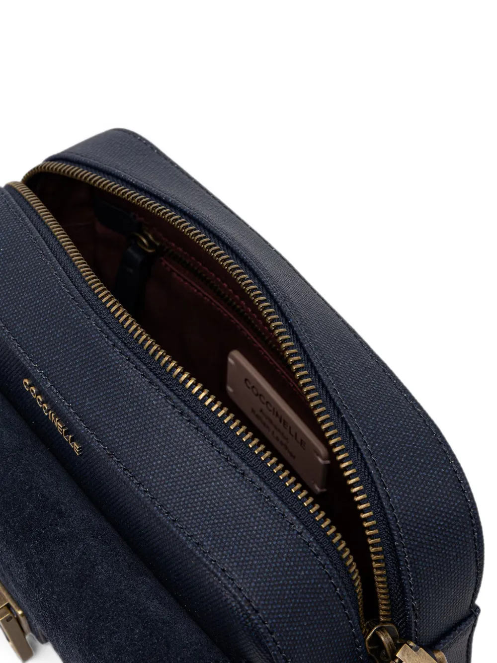 Coccinelle Crossbodytas met suède vlakken Blauw