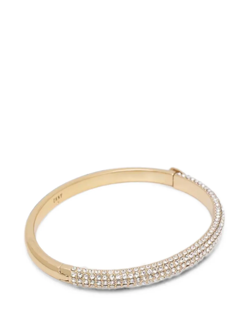 DKNY zirconia-embellished hinged bangle - Oro