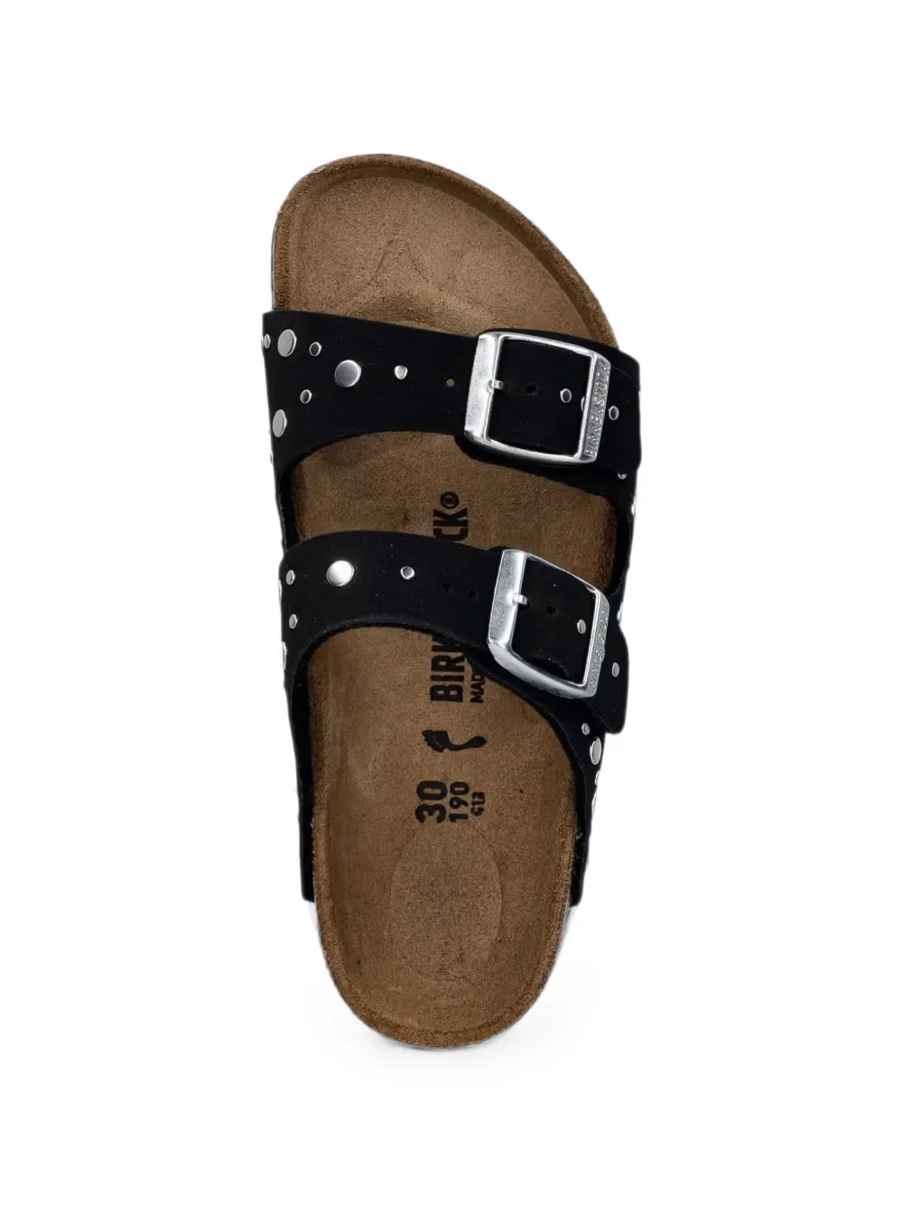 Birkenstock Kids Arizona Rivet Border stud-embellished buckle-fastening sandals Zwart