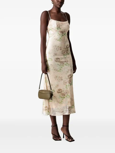 Bardot vestido midi Adoni con detalles de lentejuelas y estampado floral
