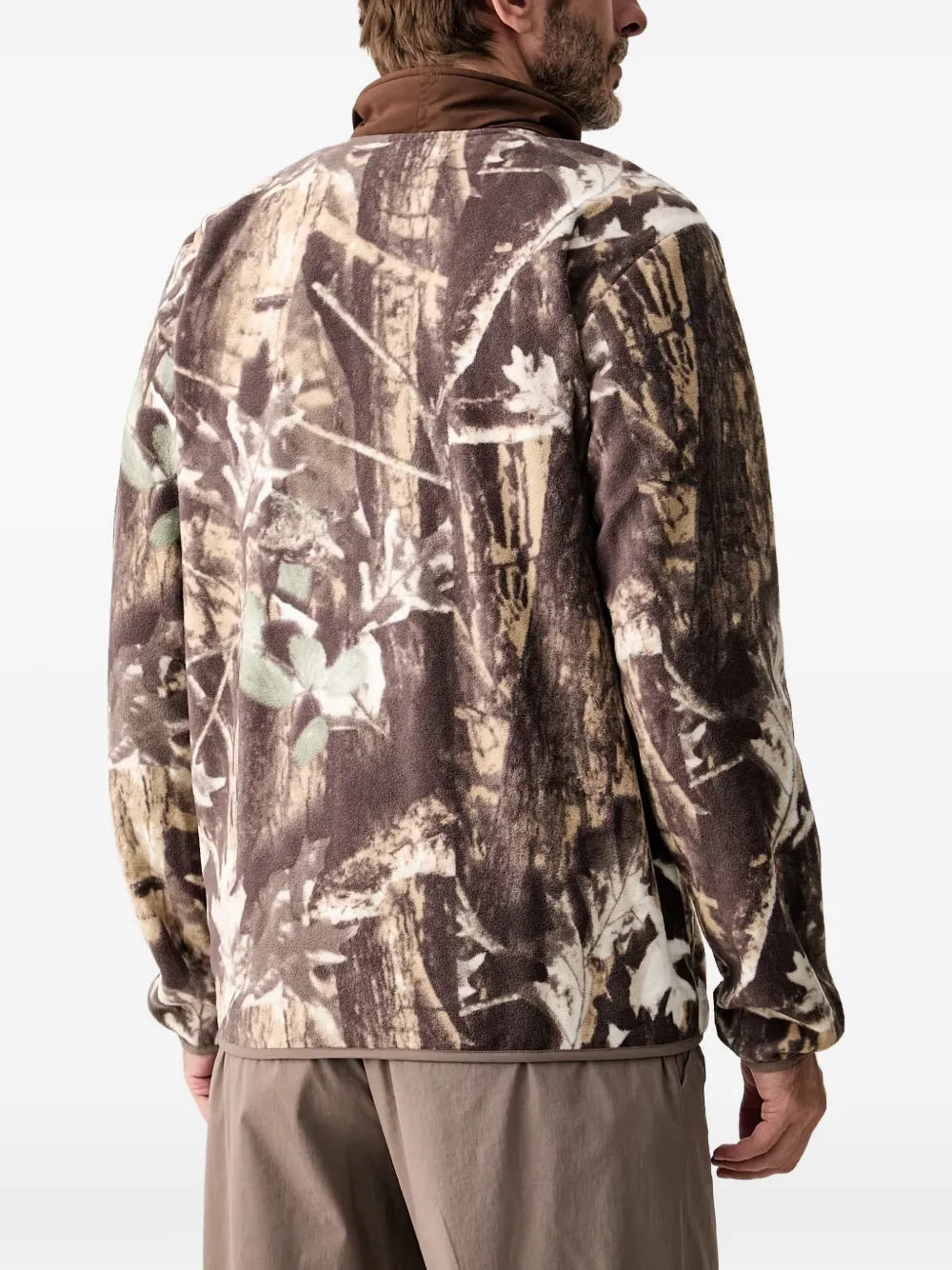 Columbia Sequoia Grove trui met camouflageprint en rits Bruin