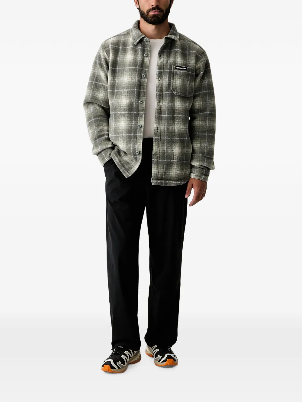 Columbia Hunter Arch geruit fleece jack Groen