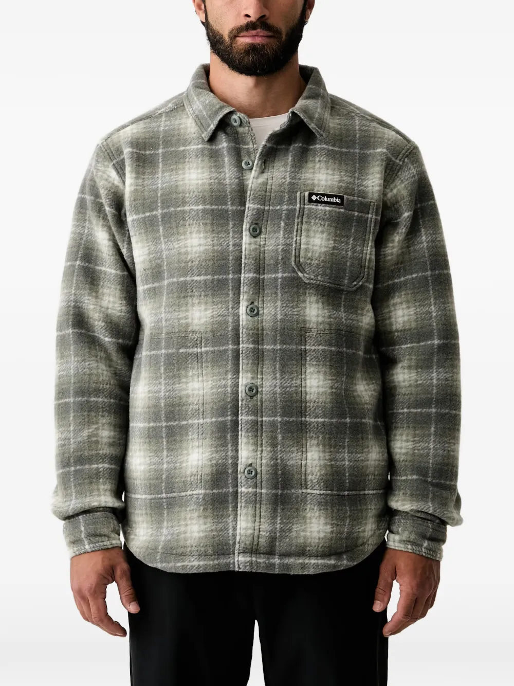 Columbia Hunter Arch check-pattern fleece jacket - Grün