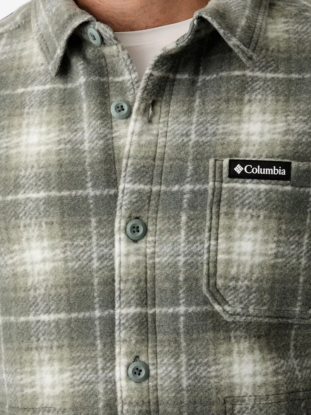 Columbia Hunter Arch geruit fleece jack Groen