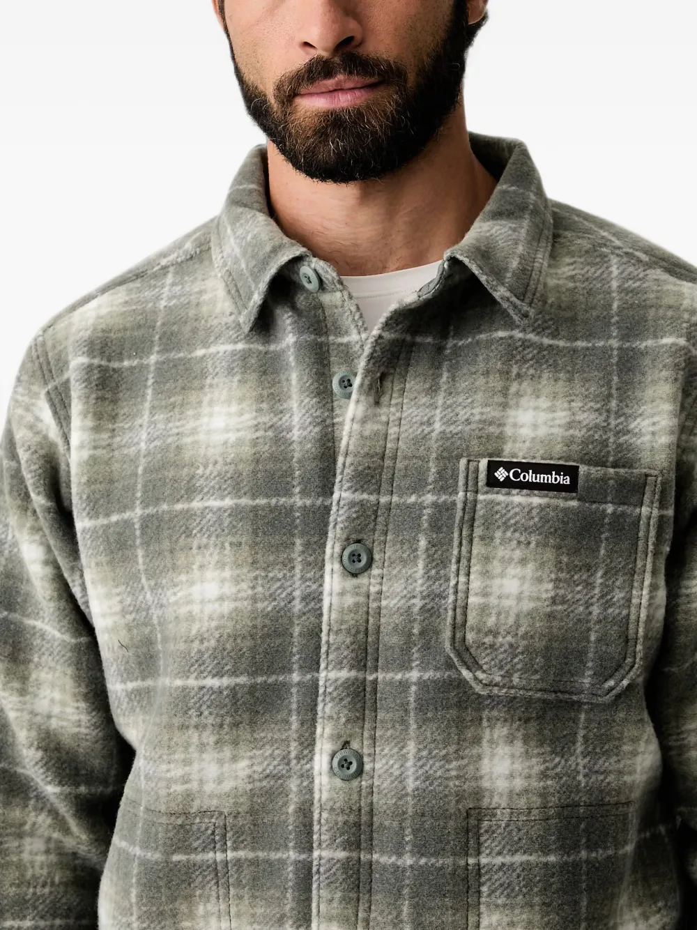 Columbia Hunter Arch geruit fleece jack Groen