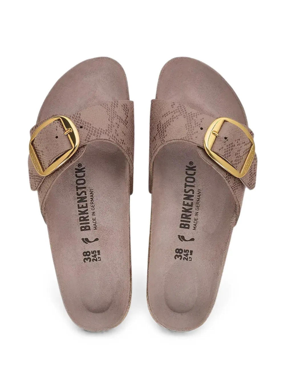 Birkenstock Madrid sandalen met gesp Grijs