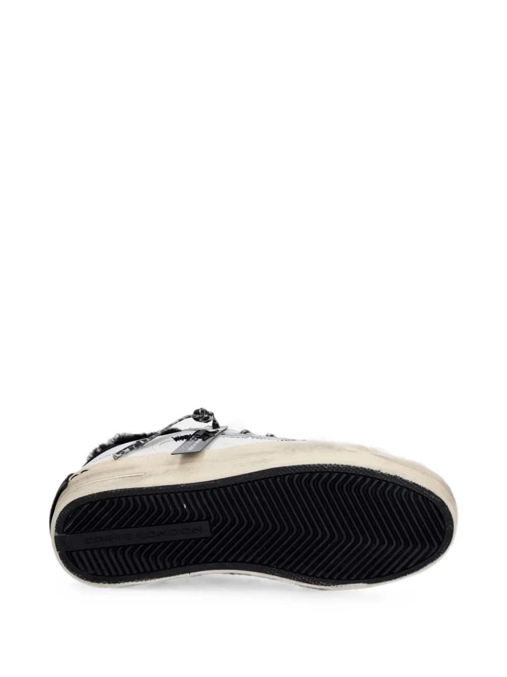 Crime London Sk8 Deluxe shearling-trimmed sneakers Wit