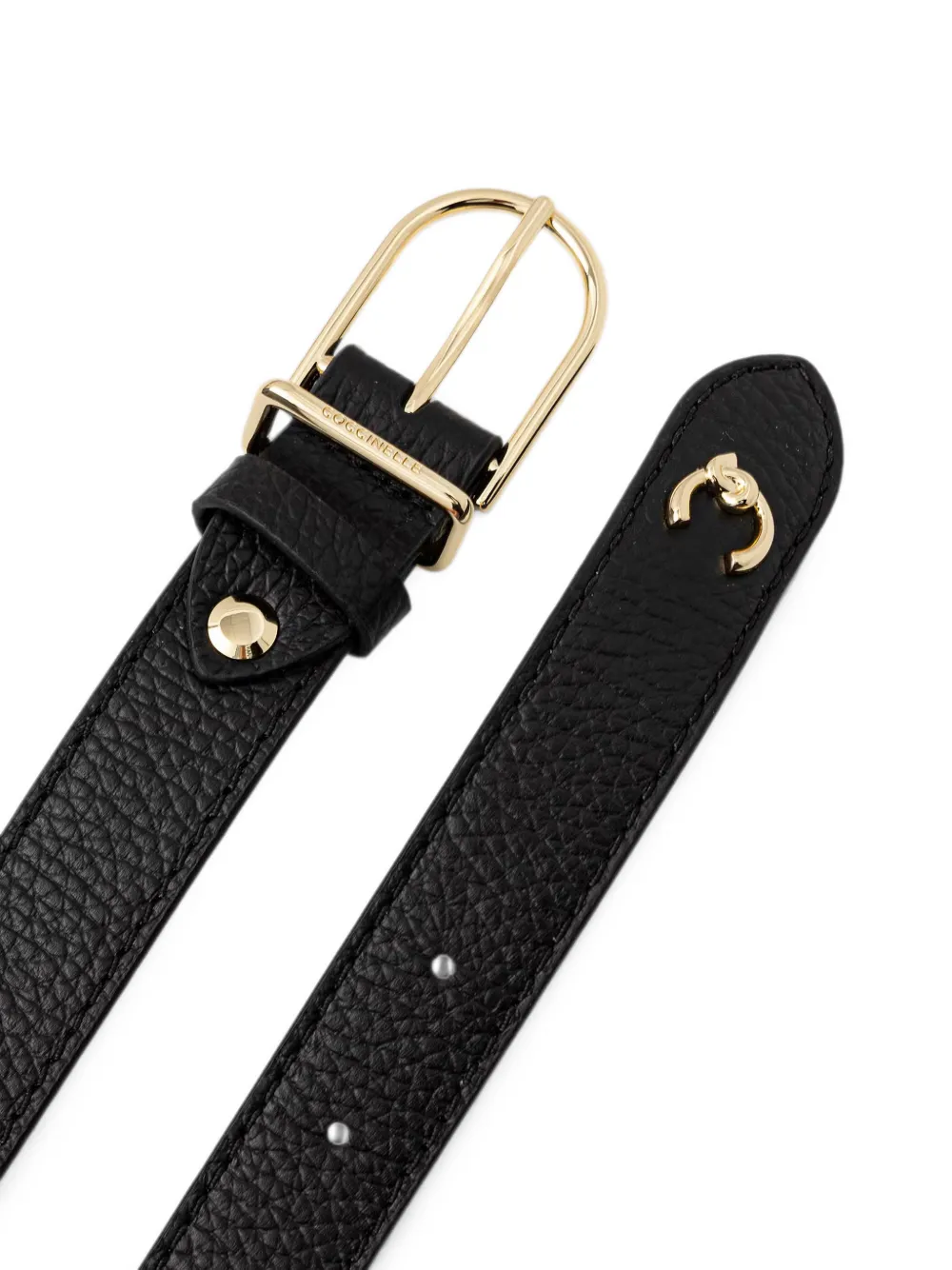 Coccinelle Riem met logoplakkaat Zwart