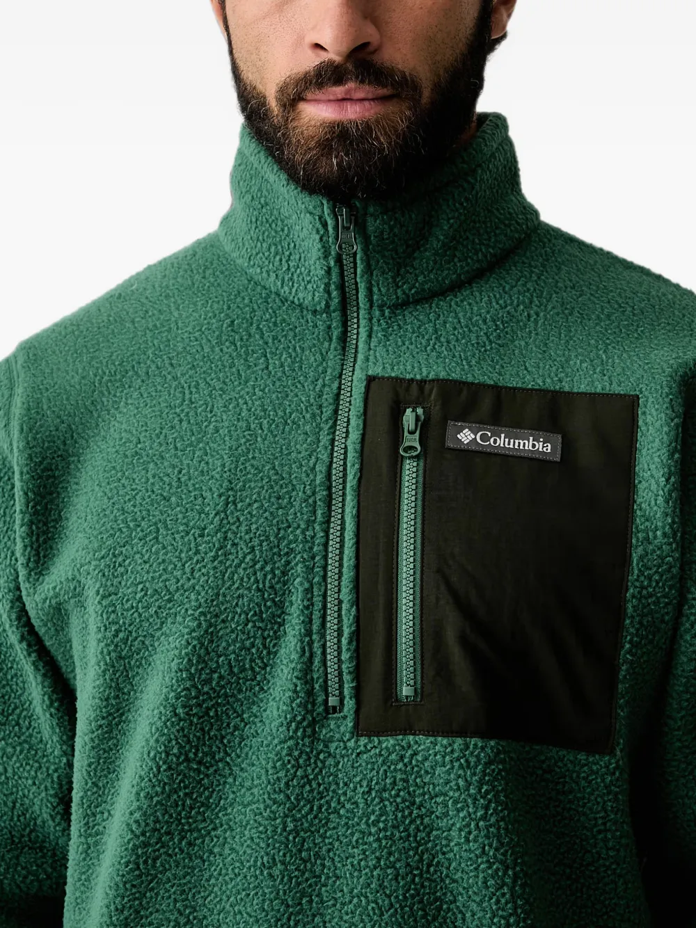 Columbia Jasper Ridge fleece sweater met kwartrits Groen