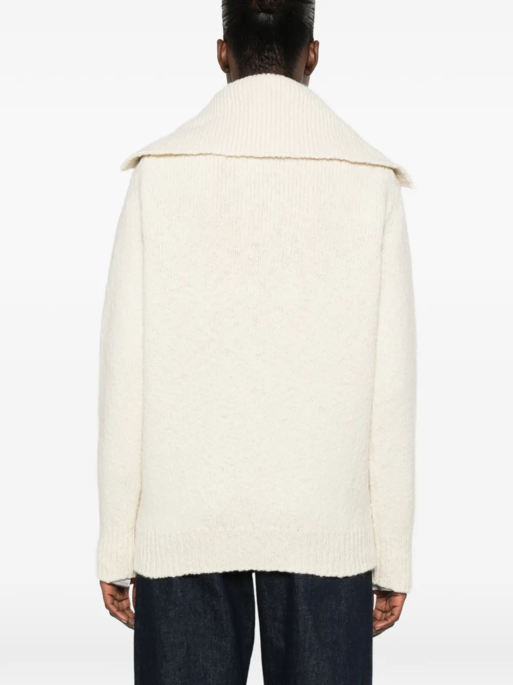 Malo Gebreide trui met kraag Beige
