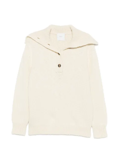 Malo button-up sailor-collar knit