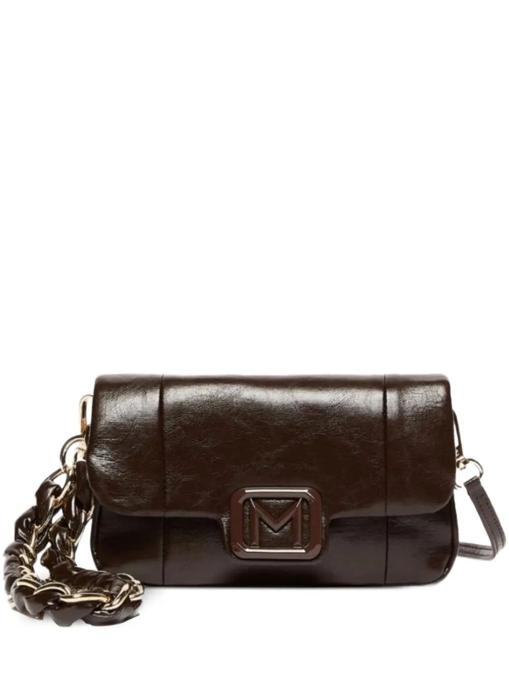 Marella mini Le Muse logo-plaque clutch bag - Marrone