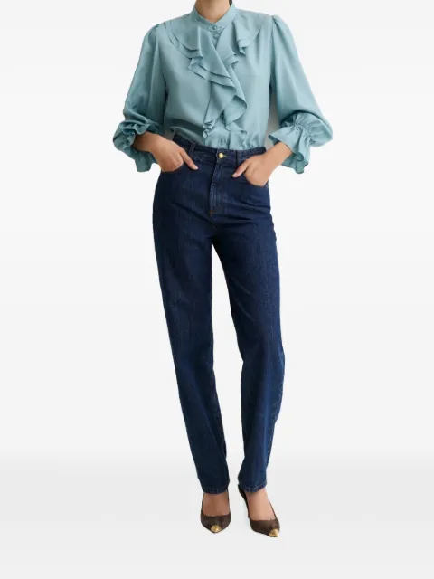 Marella ruffled long-sleeve blouse