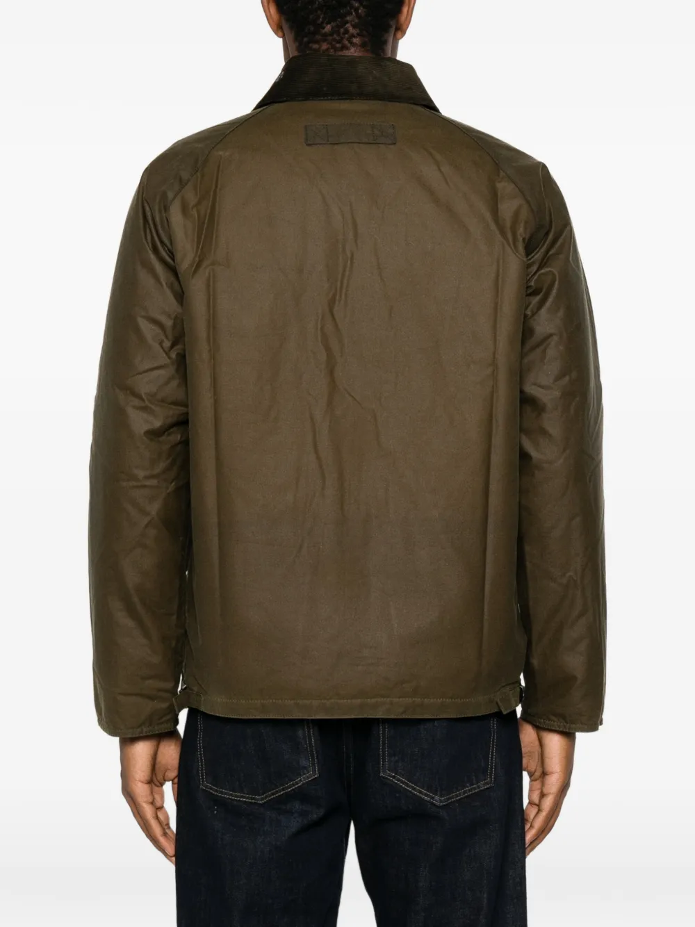 Barbour Jack met ribfluwelen kraag en ritssluiting Bruin