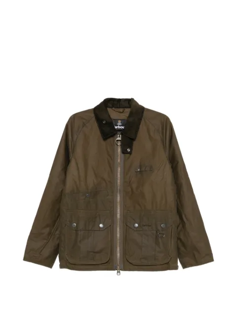 Barbour corduroy-collar zip-fastening jacket