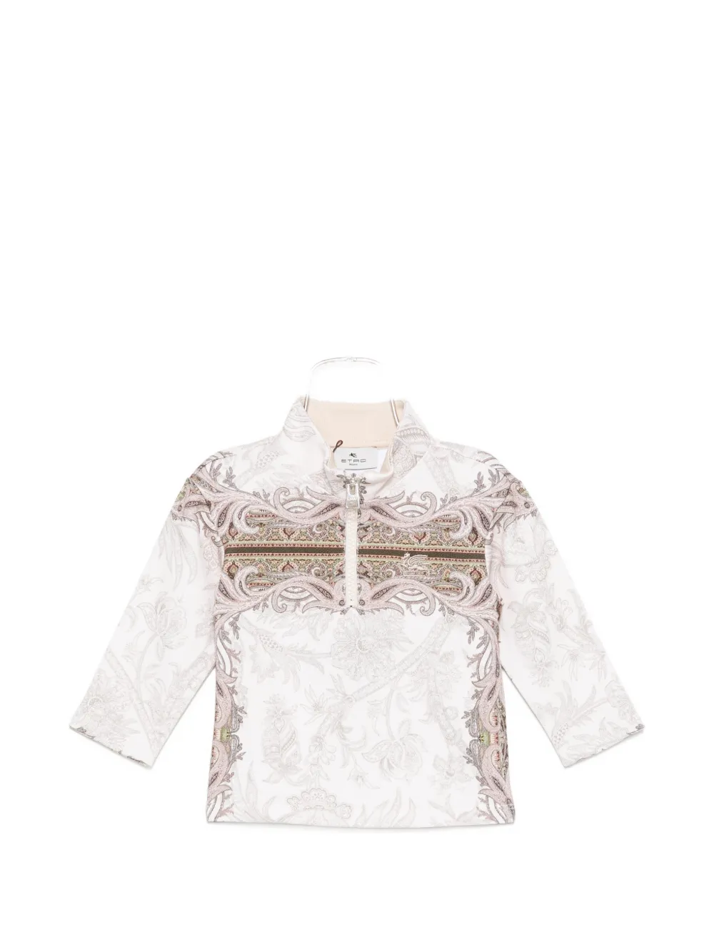 ETRO KIDS zip-neck sweatshirt - Toni neutri