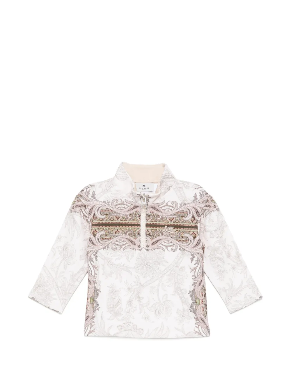 ETRO KIDS zip-neck sweatshirt - Toni neutri