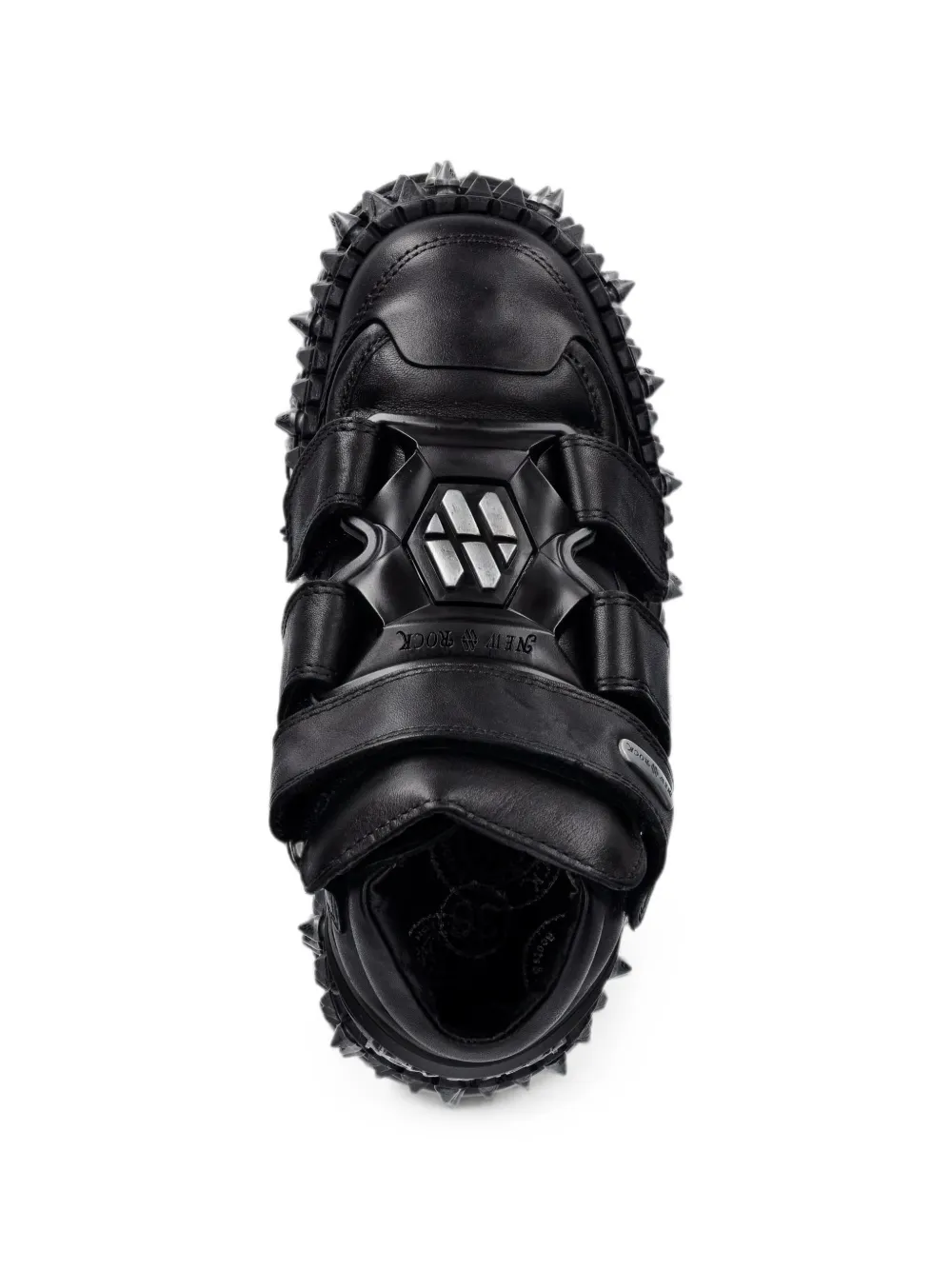 NEW ROCK Spiked sneakers met plateauzool Zwart