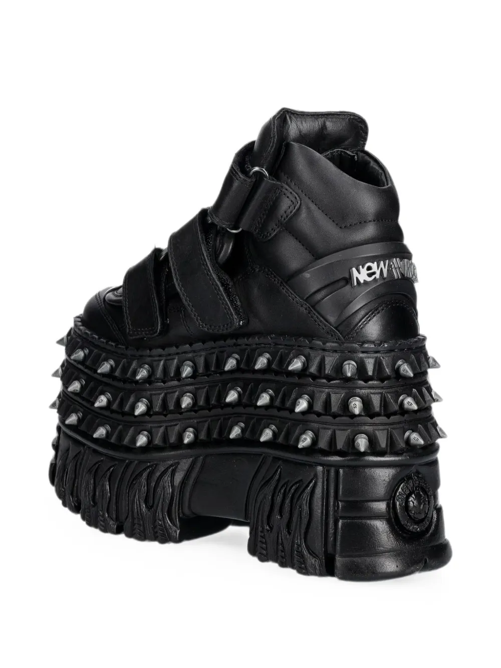 NEW ROCK Spiked sneakers met plateauzool Zwart