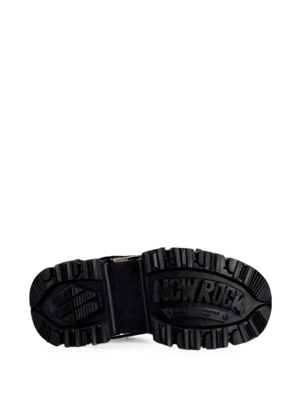 NEW ROCK buckle-fastening platform boots Zwart