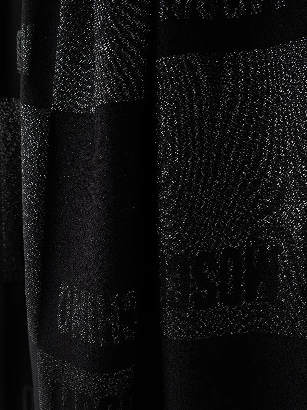 Moschino Sjaal met metallic-effect en logoprint Zwart