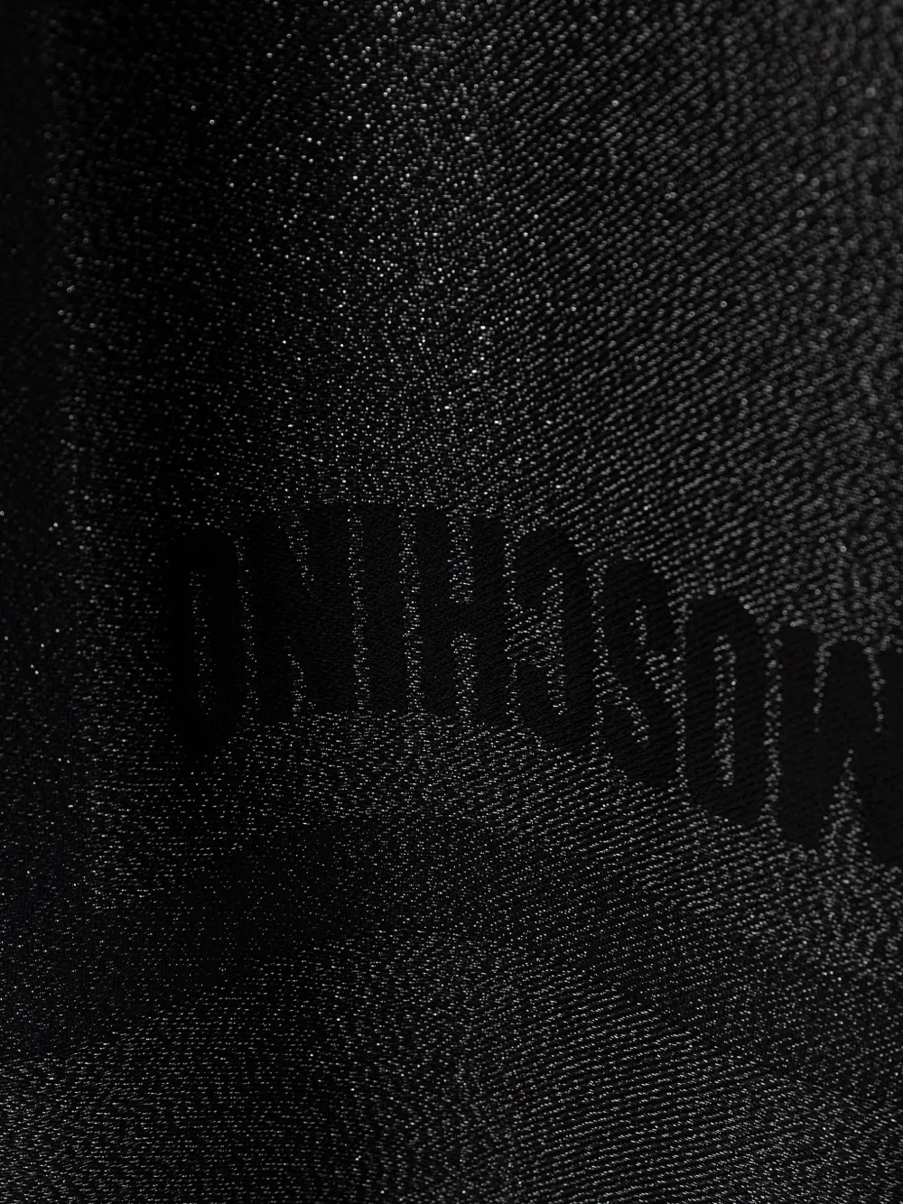 Moschino Sjaal met metallic-effect en logoprint Zwart