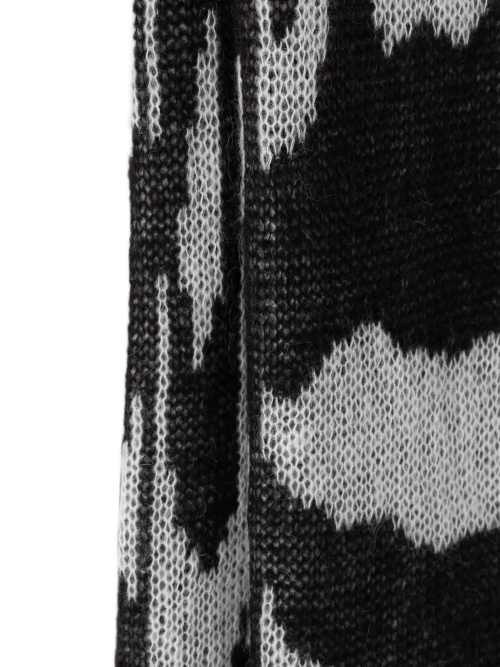 Moschino Sjaal met logo-patch en zebrapatroon Zwart