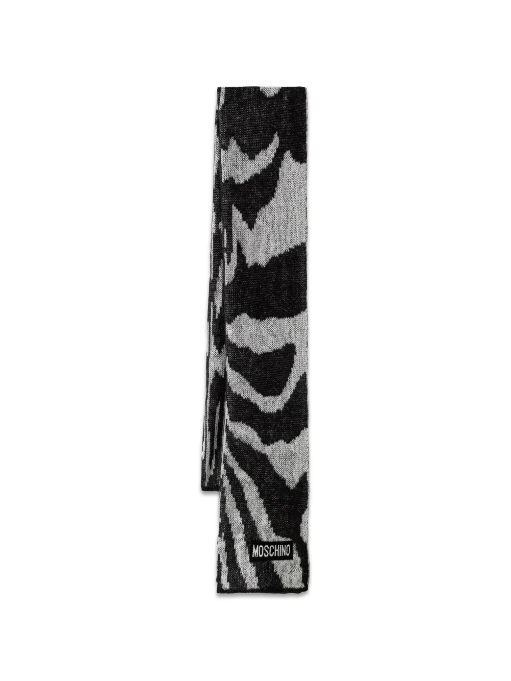 Moschino Schal mit Zebra-Muster - Schwarz