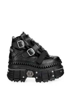NEW ROCK M-WALL106-S10 Metal Detail Boots | Black | FARFETCH JO