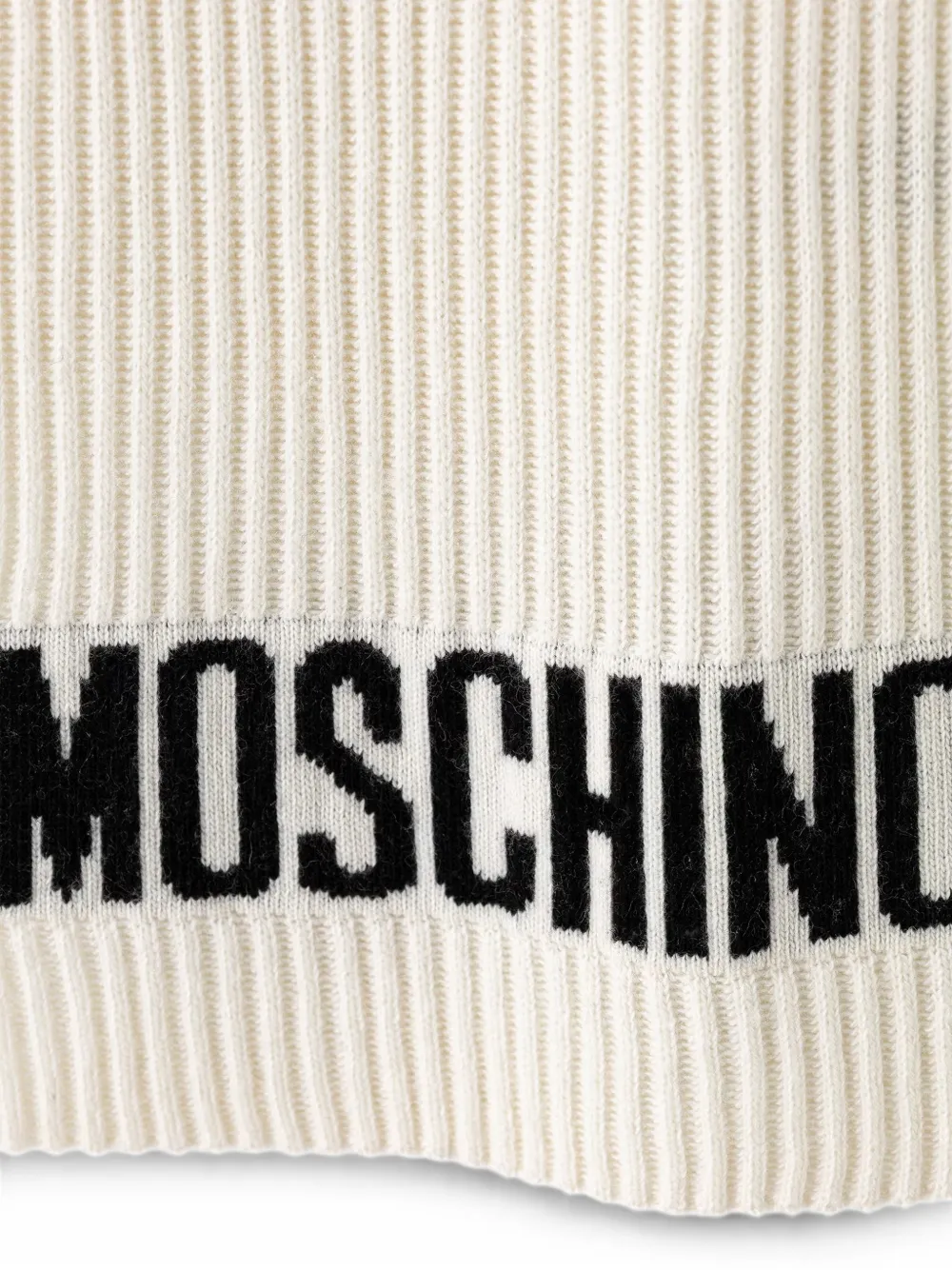 Moschino Geribbelde sjaal Beige