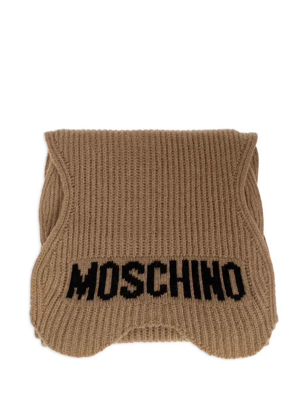 Moschino Schal mit gewellten Kanten - Braun