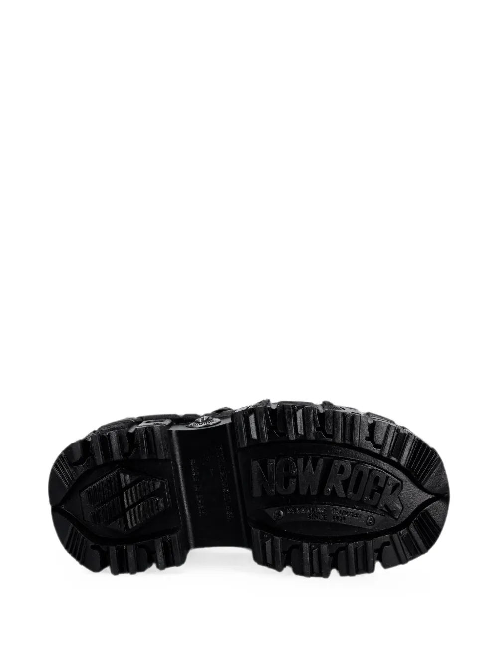 NEW ROCK Metallic sneakers met chunky zool Zwart