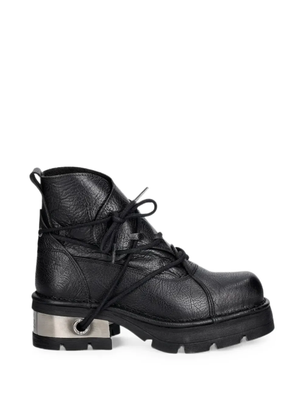 NEW ROCK Metallic platform boots Zwart