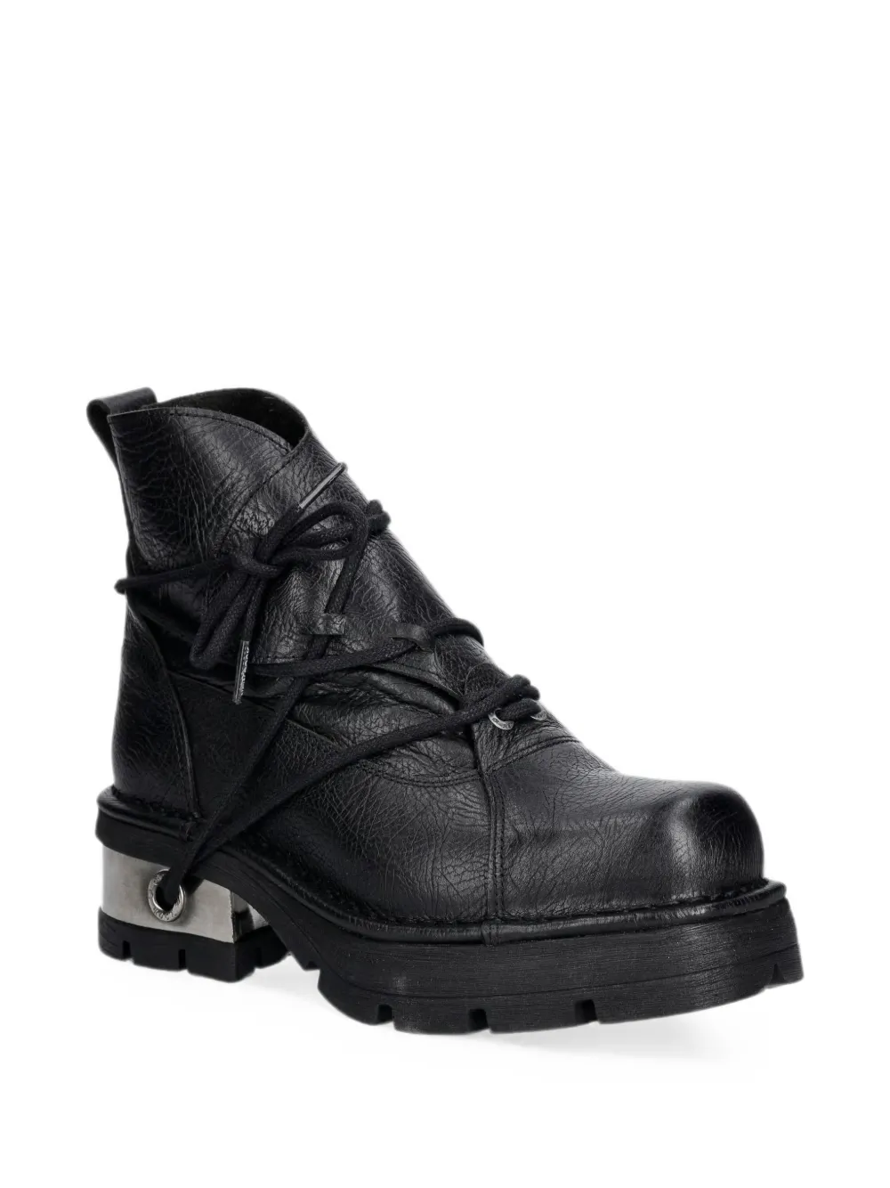 NEW ROCK Metallic platform boots Zwart