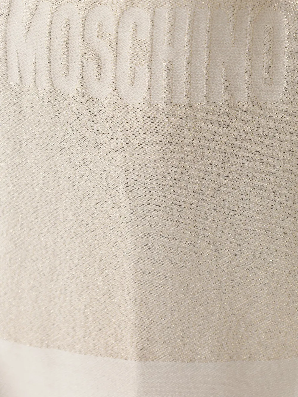Moschino Sjaal met logo-jacquard Beige