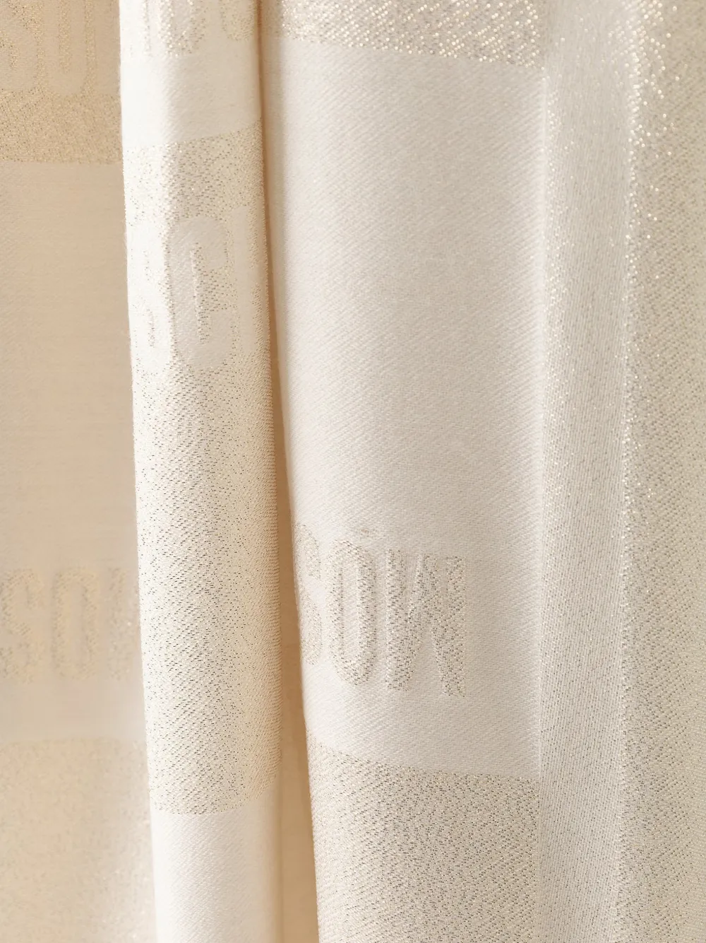 Moschino Sjaal met logo-jacquard Beige