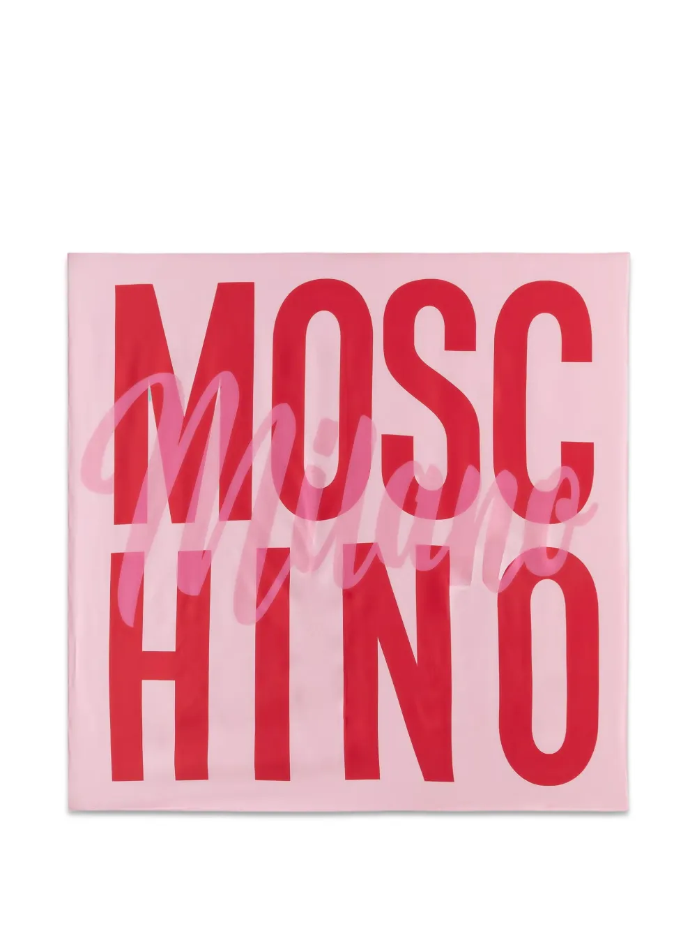 Moschino Schal mit Logo-Print - Rosa
